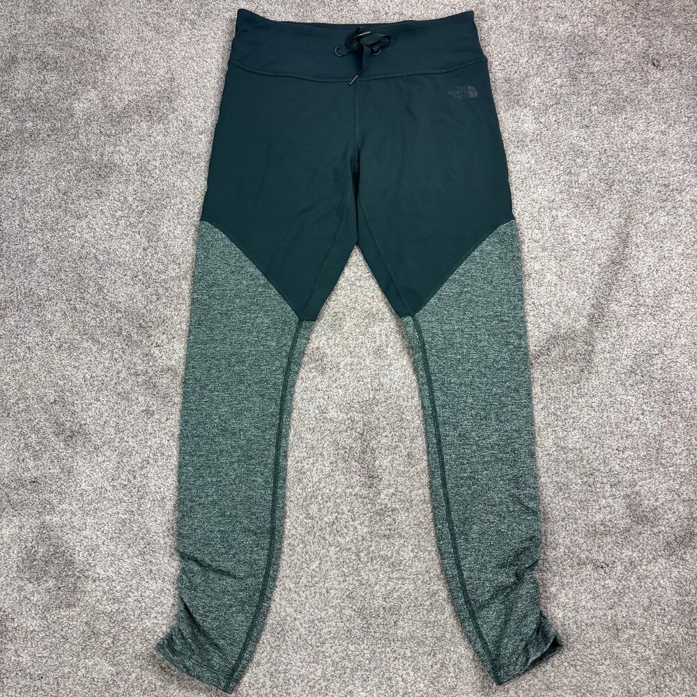 The North Face Ruched FlashDry-XD green leggings women's medium